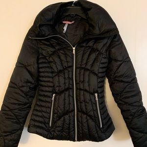 Black Poofy down Blend Jacket
